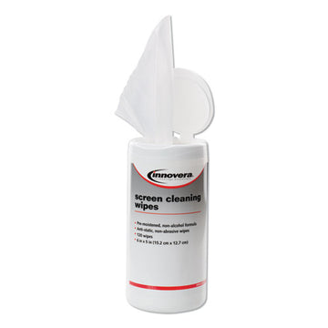 Innovera® Antistatic Screen Cleaning Wipes In Pop-up Tub, 120-pack freeshipping - TVN Wholesale